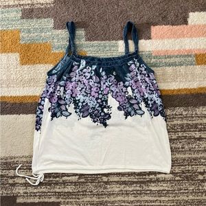 American Eagle tank with draw string waist